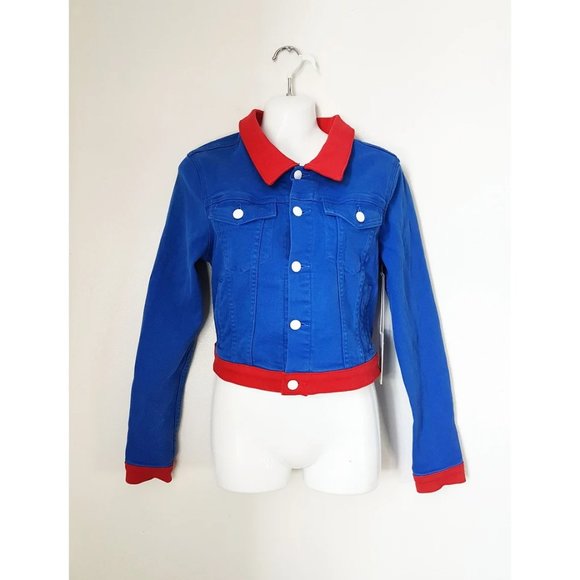 Deadstock EXCLUSIVE Pepsi x Cotton Citizen Crop Denim Jacket, Size S - Picture 1 of 10